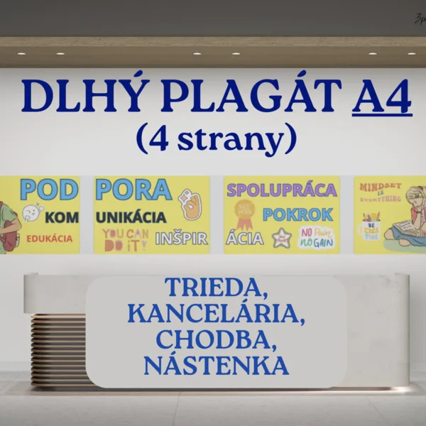 Dlhý plagát - motivácia žiaka - veľkosť A4