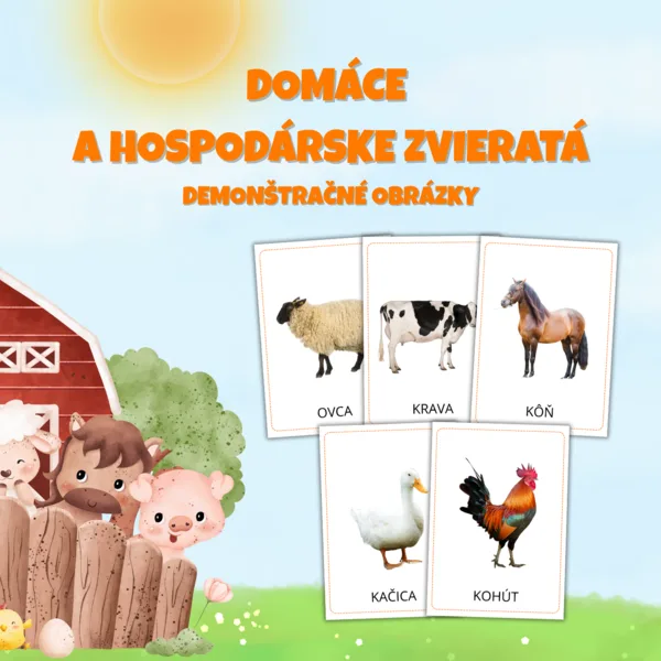 DOMÁCE A HOSPODÁRSKE ZVIERATÁ - brožúra - demonštračné obrázky