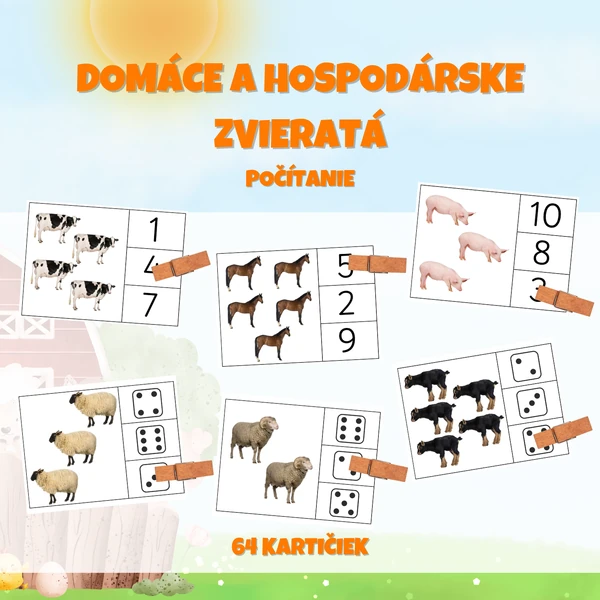DOMÁCE A HOSPODÁRSKE ZVIERATÁ - brožúra - počítanie
