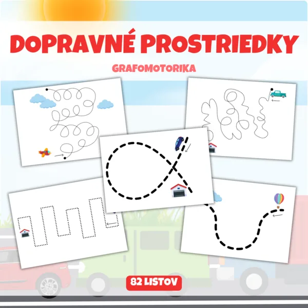 DOPRAVNÉ PROSTRIEDKY - brožúra - grafomotorika
