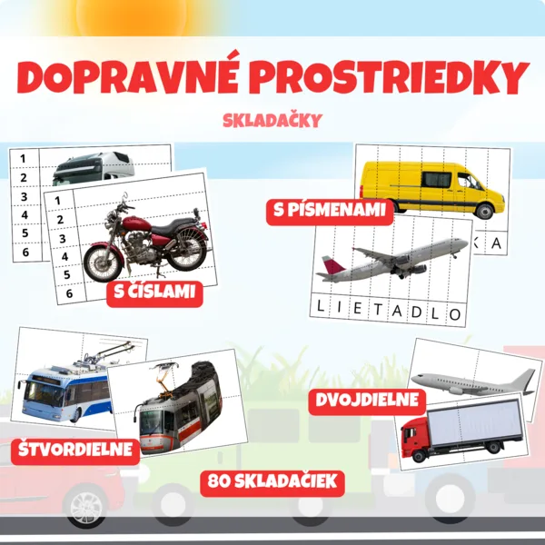 DOPRAVNÉ PROSTRIEDKY - skladačky