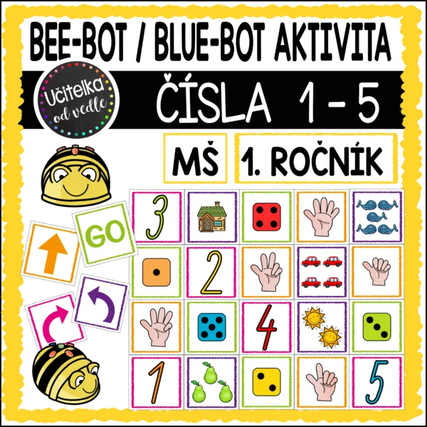 AKTIVITY S ROBOTMI BEE-BOT A BLUE-BOT: ČÍSLA 1 - 5