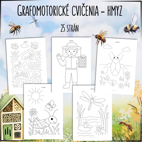 Grafomotorické cvičenia – hmyz