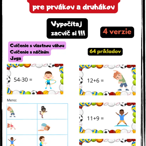 Vypočítaj a zacvič si!