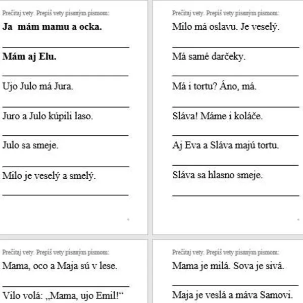 Prepis viet pre prváčikov