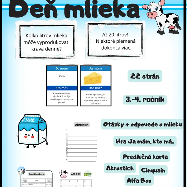 Deň mlieka - tematický deň
