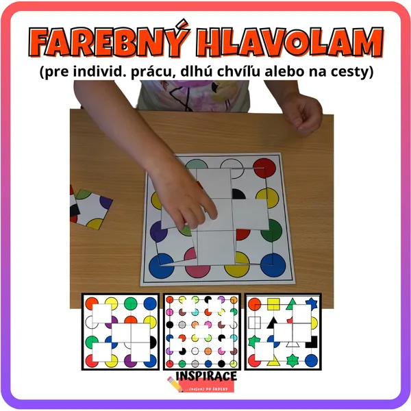 FAREBNÝ HLAVOLAM - BARVY, TVARY