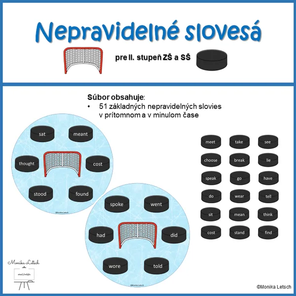 Hokejové nepravidelné slovesá