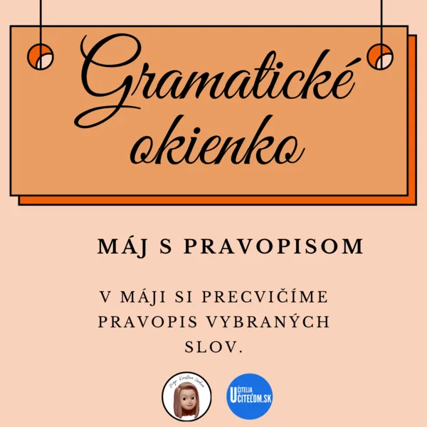MÁJ S PRAVOPISOM - pravopisné cvičenie