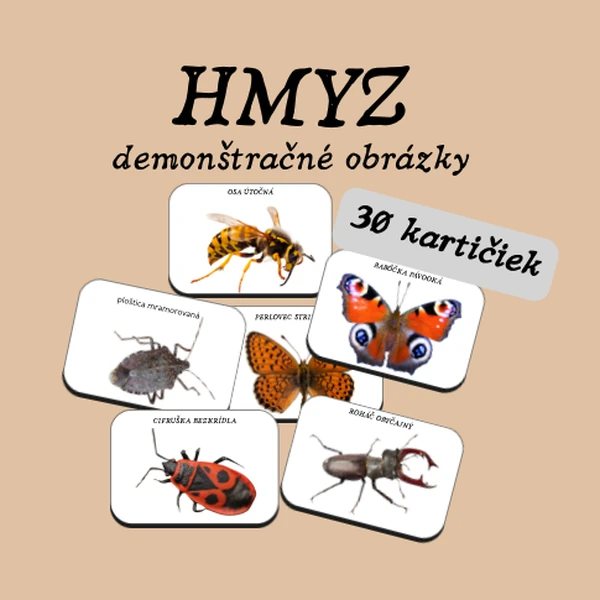 Demonštračné obrázky hmyzu