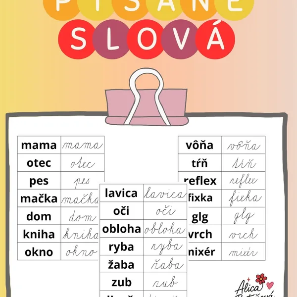 Tlačené a písané slová 