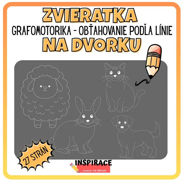 ZVIERATA NA DVORKU 🐈‍⬛ - grafomotorika