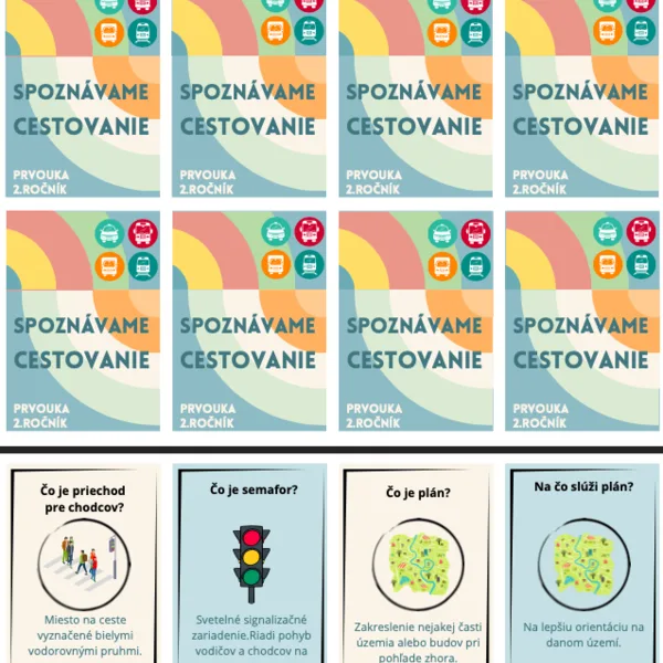 🧳 Didaktické karty – Spoznávame cestovanie (Prvouka, 2. ročník)