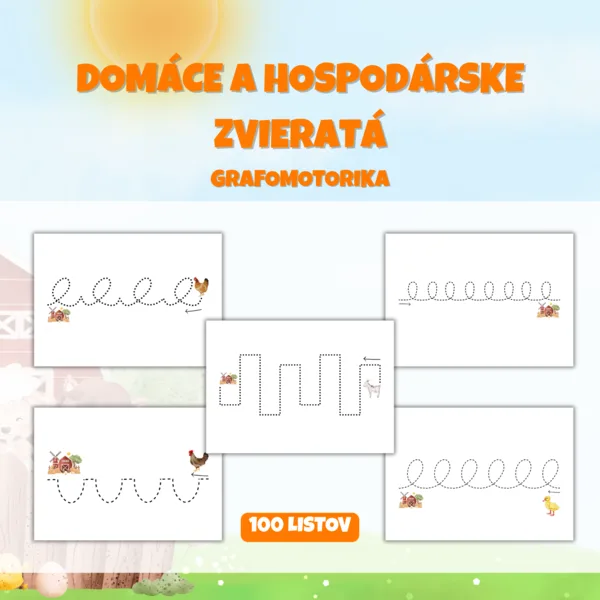DOMÁCE A HOSPODÁRSKE ZVIERATÁ - brožúra - grafomotorika