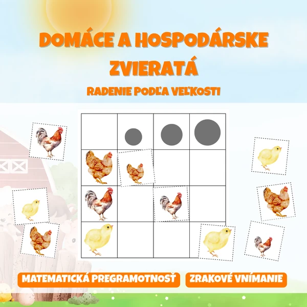 DOMÁCE A HOSPODÁRSKE ZVIERATÁ - radenie podľa veľkosti