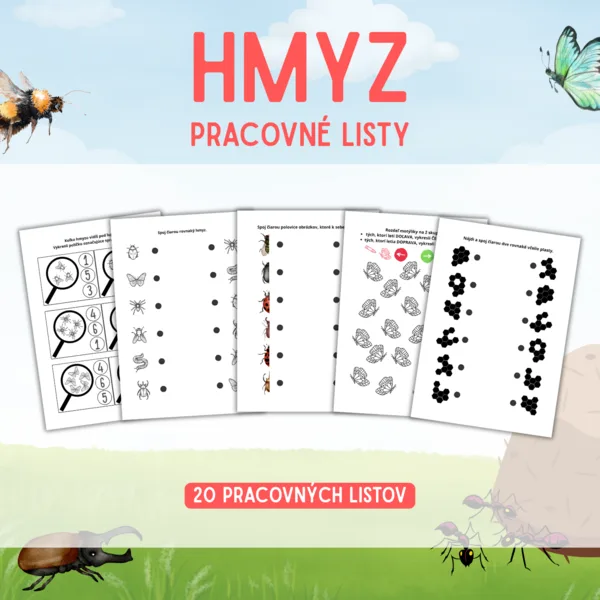 HMYZ - brožúra - pracovné listy