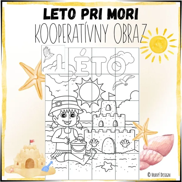 Letný kooperatívny obraz - Pri mori