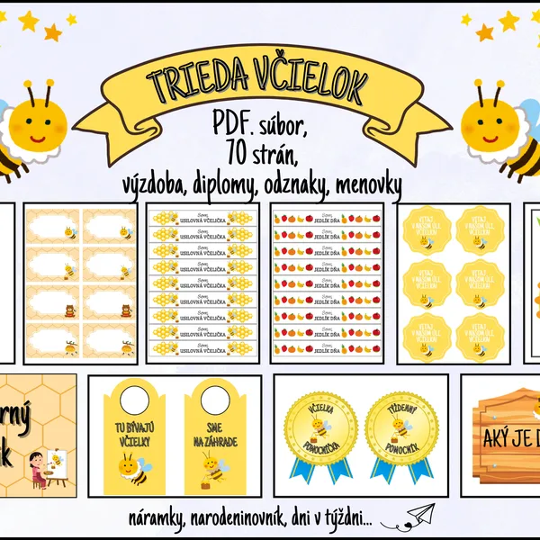 Včielky, Trieda včielky, výzdoba🐝