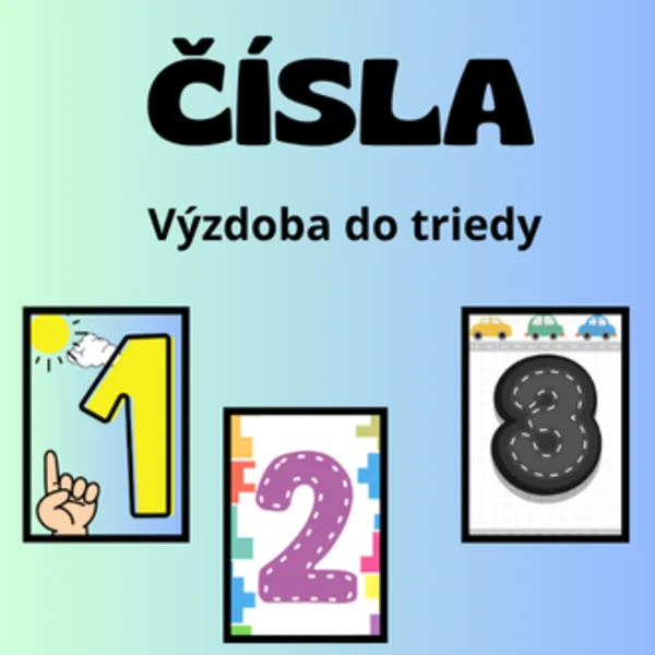 Čísla - výzdoba triedy