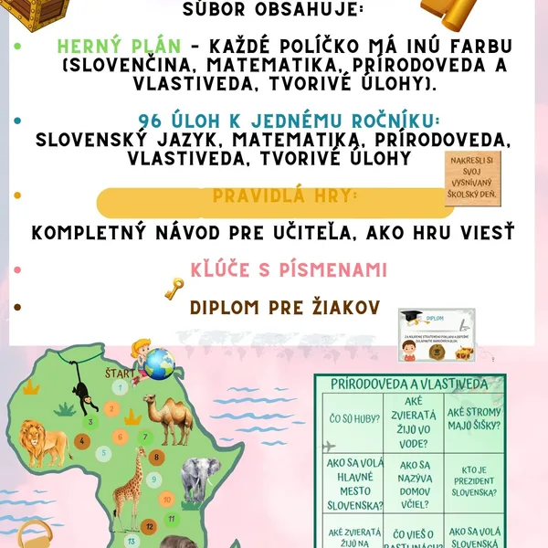 ☀️ Dobrodružstvo poznania - OPAKOVANIE 3. ROČNÍKA ☀️