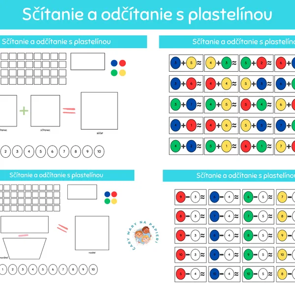 Sčítanie a odčítanie s plastelínou