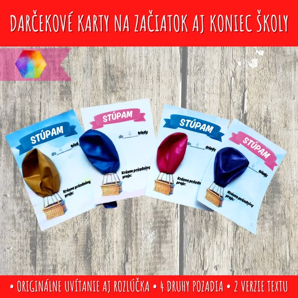 Darčekové karty na začiatok aj koniec školy