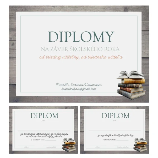 DIPLOMY PRE TRIEDU NA ZÁVER ŠKOLSKÉHO ROKA