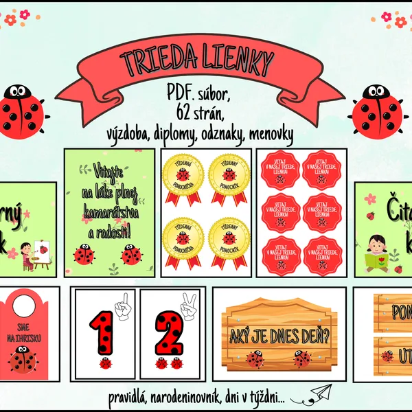 Trieda Lienky, výzdoba🐞