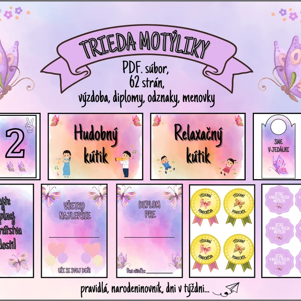 Trieda Motýliky, výzdoba 🦋 