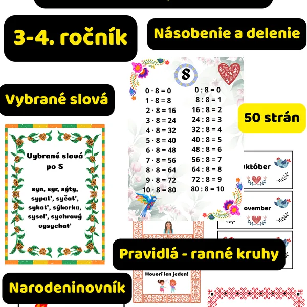 Výzdoba triedy 3.- 4. ročník - folklórna, ľudová
