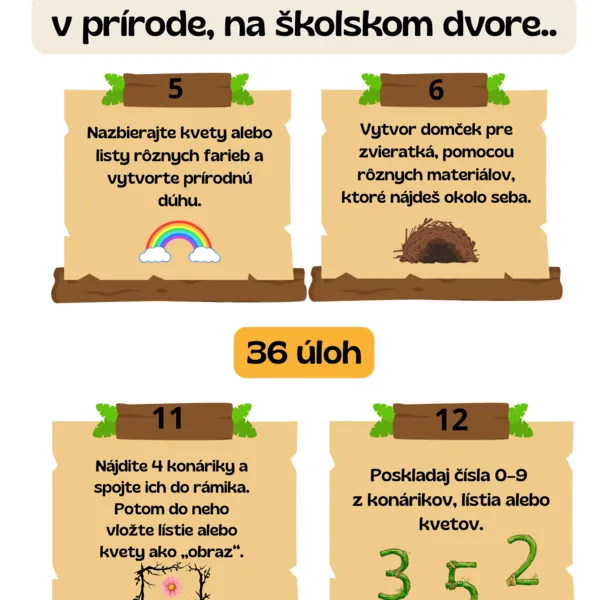 Aktivity a hry vonku, v prírode, na školskom dvore