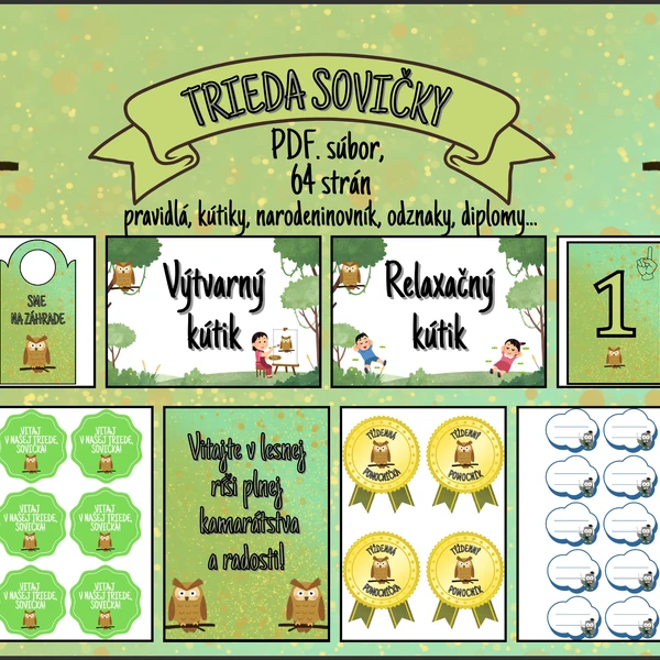 Trieda Sovičky, výzdoba🦉