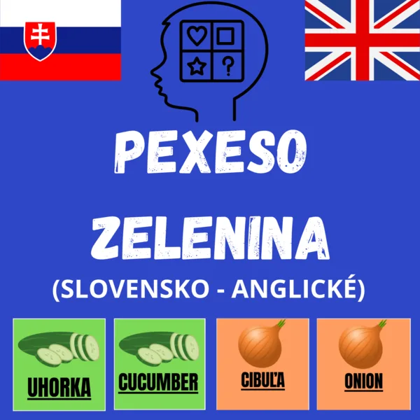 Slovensko-anglické pexeso: zelenina