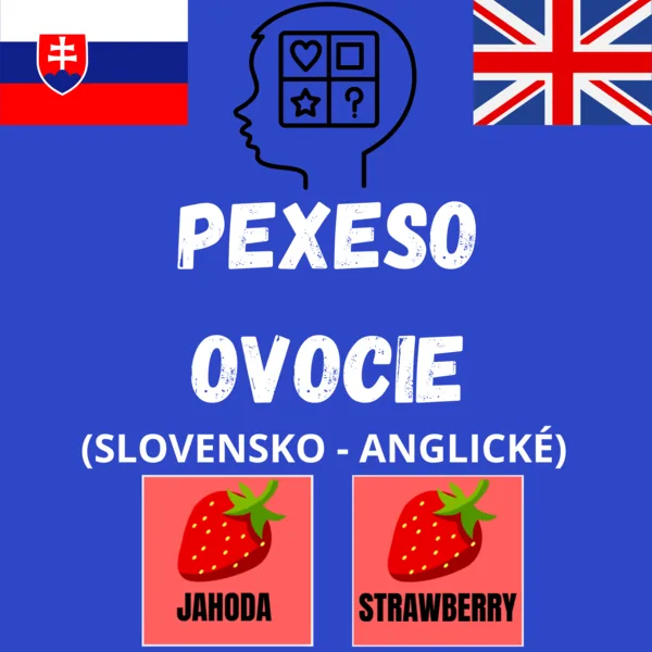 Slovensko-anglické pexeso: ovocie