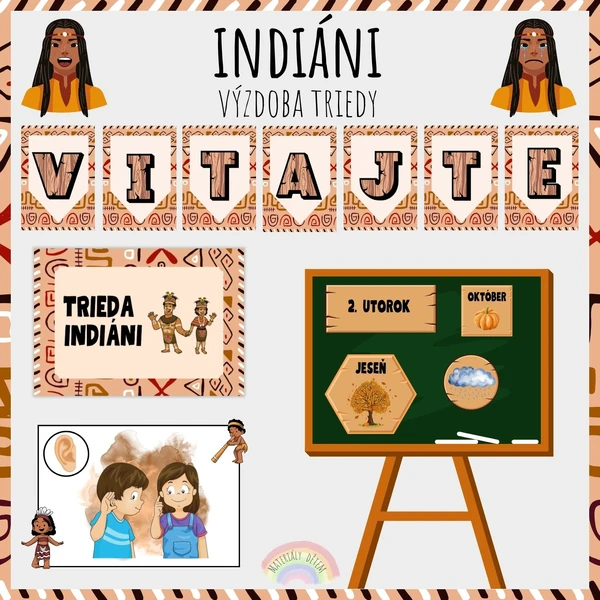Indiáni, výzdoba triedy