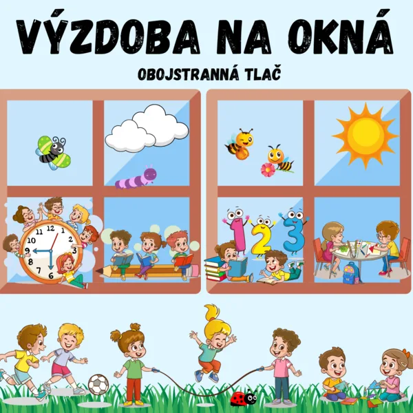 Výzdoba na okná - deti - škola 