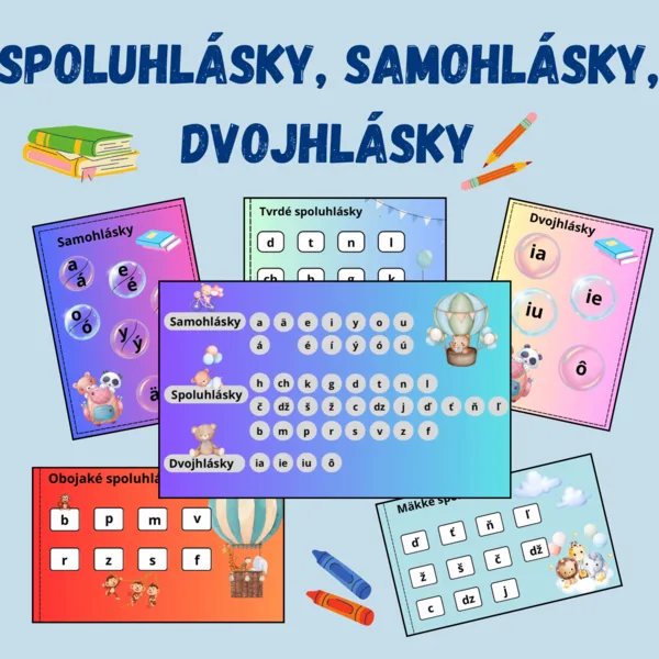 Spoluhlásky, samohlásky, dvojhlásky