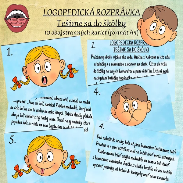 LOGOPEDICKÁ ROZPRÁVKA: TEŠÍME SA DO ŠKÔLKY