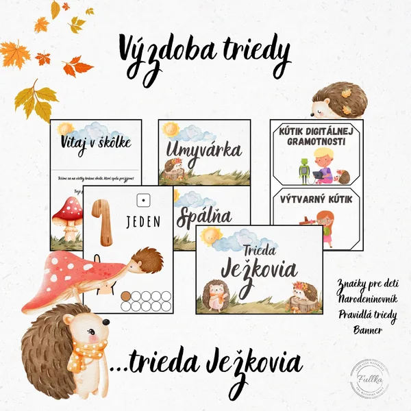Ježkovia, Výzdoba triedy, Narodeninovník