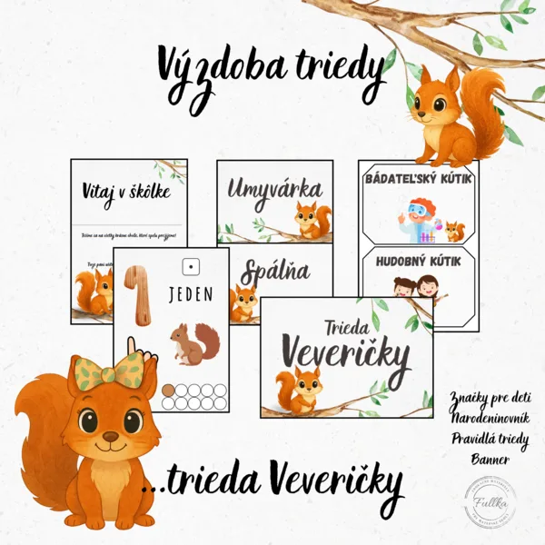 Veveričky, Výzdoba triedy, Narodeninovník