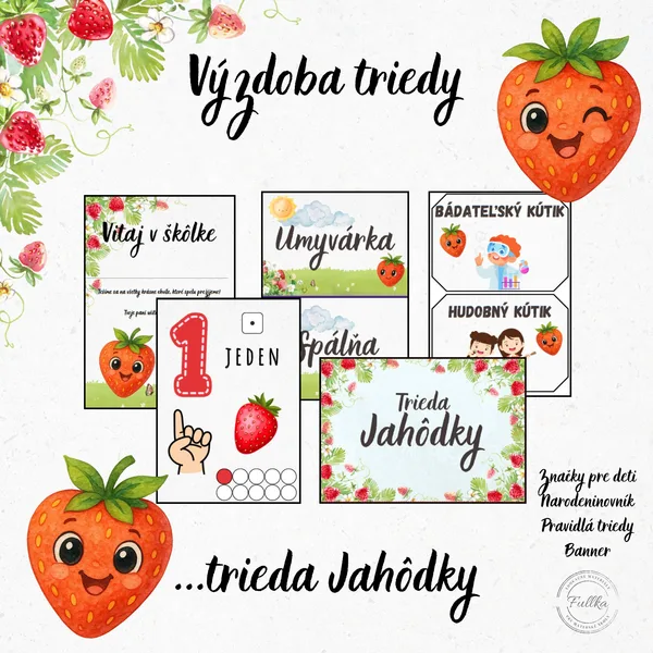 Jahôdky, Výzdoba triedy, Narodeninovník