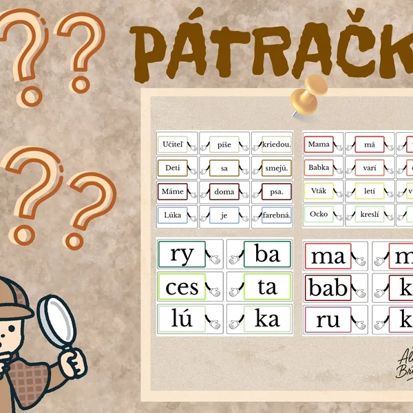 Pátračka - Nájdi slovo a celú vetu