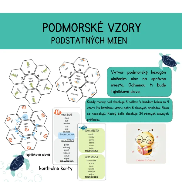 PODMORSKÉ VZORY PODSTATNÝCH MIEN 