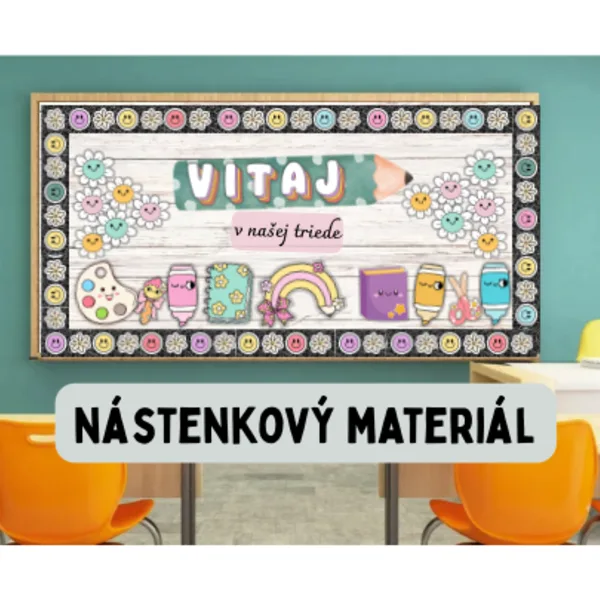 Vitajte v škole- pastelová nástenka
