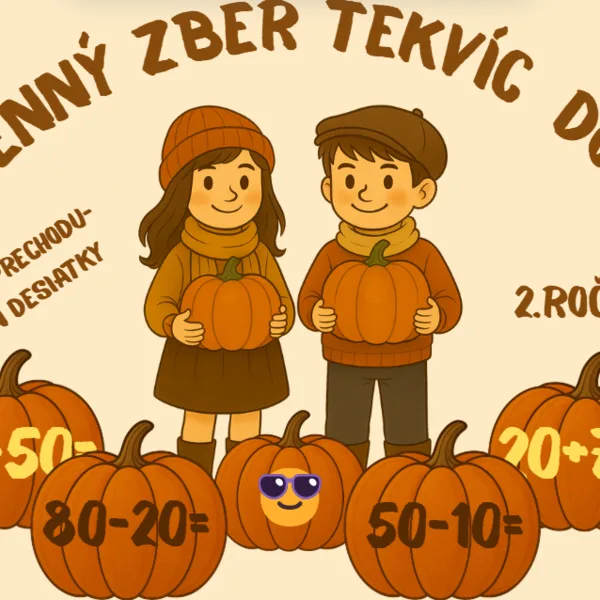 🎃Jesenný zber tekvíc 🎃 ( do 100 bez prechodu, desiatky) 