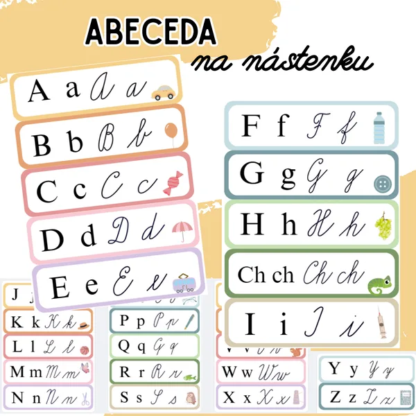 Abeceda, písmená zoradené podľa abecedy 
