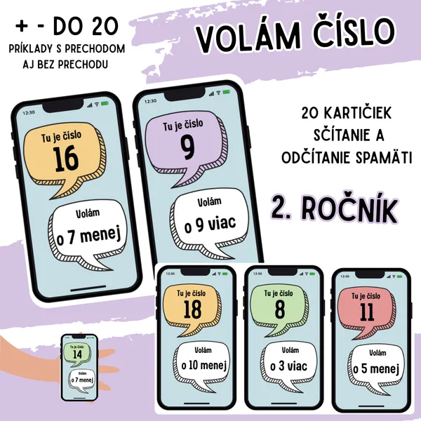 Volám číslo: sčítanie a odčítanie do 20