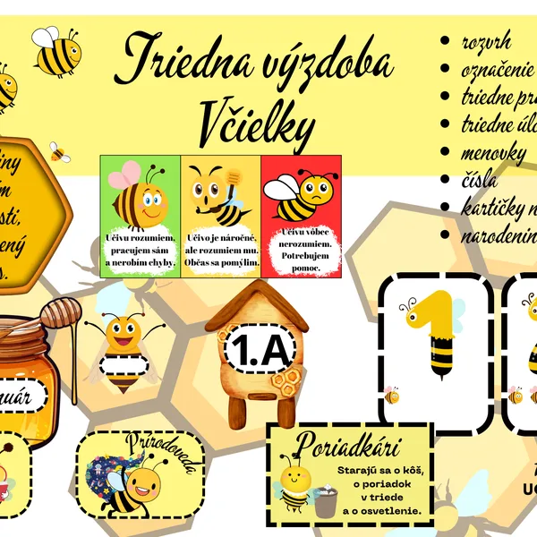 Výzdoba triedy - Včielky