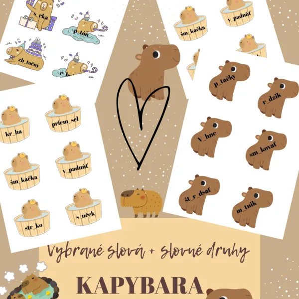 Kapybara vybrané slová + slovné druhy
