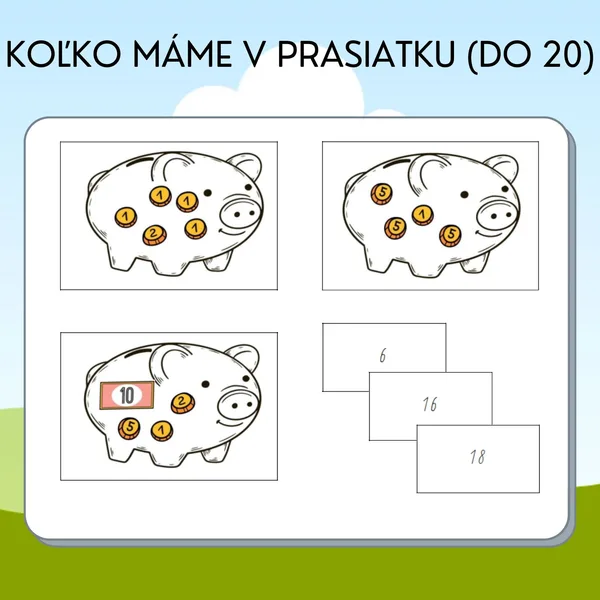 Koľko máme v prasiatku (do 20)